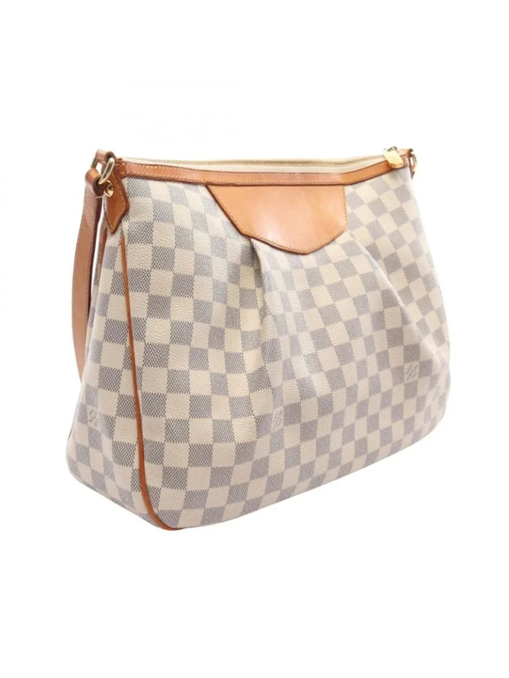 Louis Vuitton Shoulder Bag Syracuse MM Damier Azur Canvas Leather - Picture 2 of 15